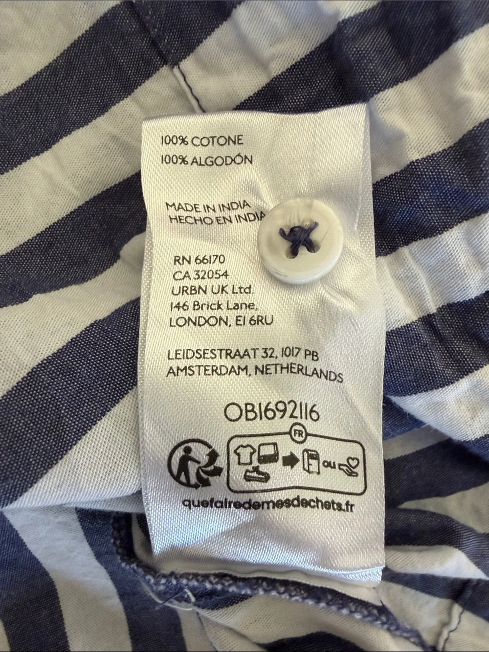Anthropologie Darcey Popover Swing Top Blue and White Striped Blouse. Women’s XS